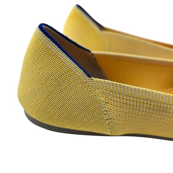 Rothy's The Point Ballet Flats Womens 8.5 Sunshine Yellow Pointed Toe Washable - Picture 2 of 11